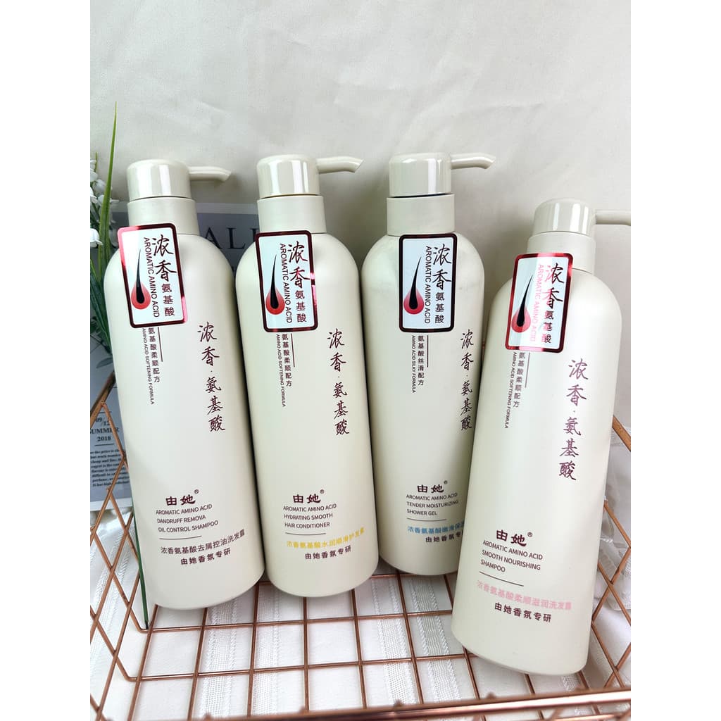 Por ela perfumado aminoácidos Anti-caspa controle de óleo shampoo shampoo macio hidratante condicionador hidratante lava