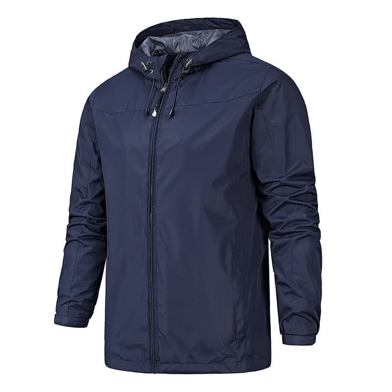 Jaqueta esportiva masculina primavera outono com capuz jaqueta ao ar livre Casual solto tamanho grande jaqueta casal blu