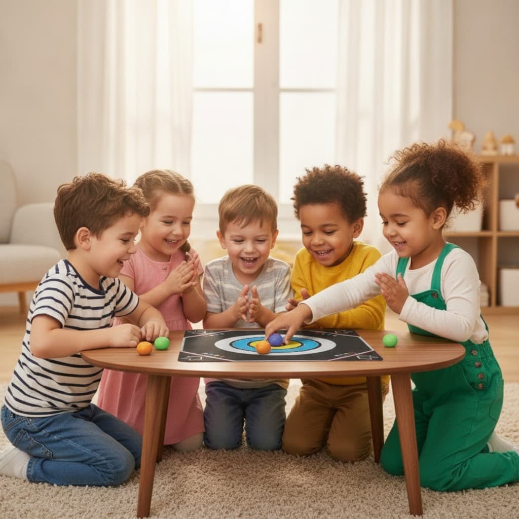 Jogo De Tabuleiro Piscando Com Bolas De Pano Fácil De Aprender Mini Seguro Para Famílias , Festas , Jogos Internos