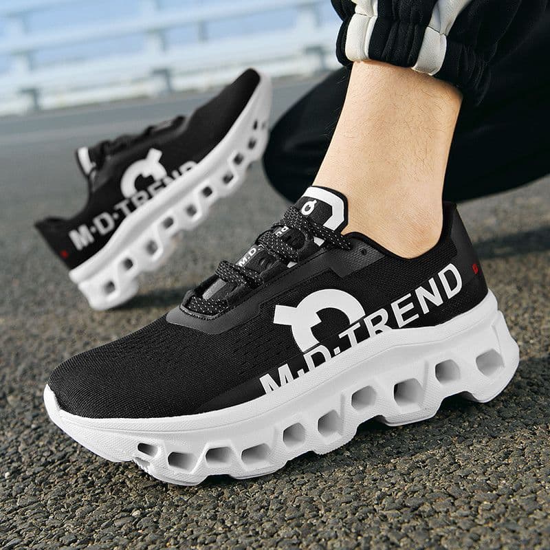 Novo estilo masculino leve confortável malha respirável tênis de corrida sapatos esportivos moda tênis de corrida m