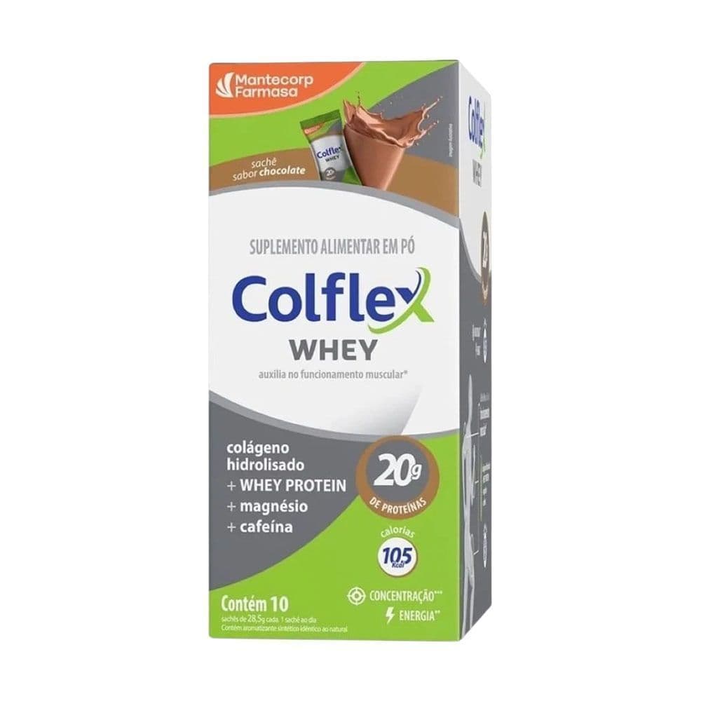 Colflex Whey Protein Sabor Chocolate 10 Sachês