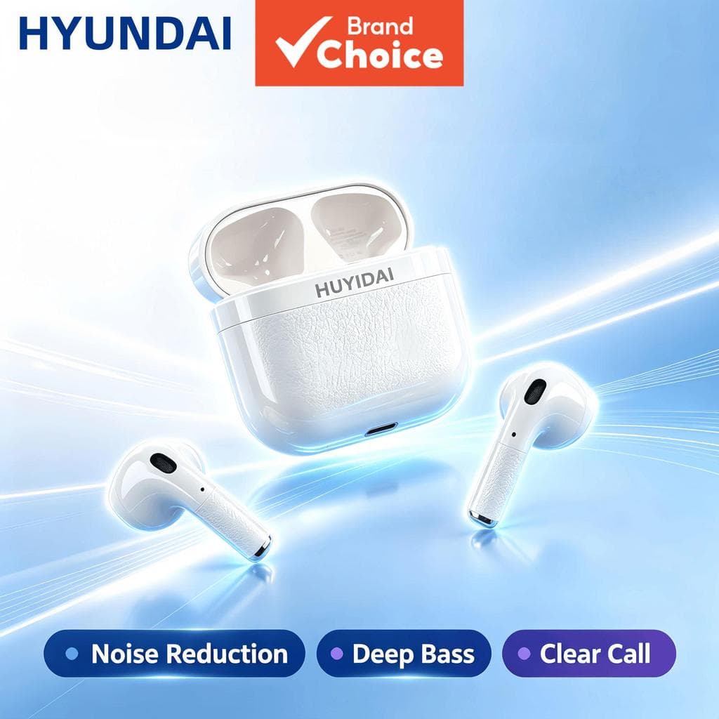 Fones de Ouvido HYUNDAI T02Pro, Fones Bluetooth 5.4 Sem Fio, Fones Esportivos com Ajuste Seguro, Chamadas em Voz Clara,