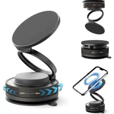 360° Suporte de mesa adsorção a vácuo suporte magnético de telefone para carro
