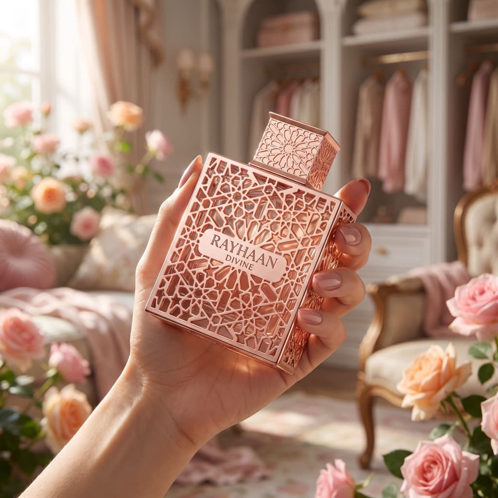 Perfume Árabe Rayhaan Divine Feminino 100ml Original EDP Longa Fixação Importado Inspirado Delina Exclusif