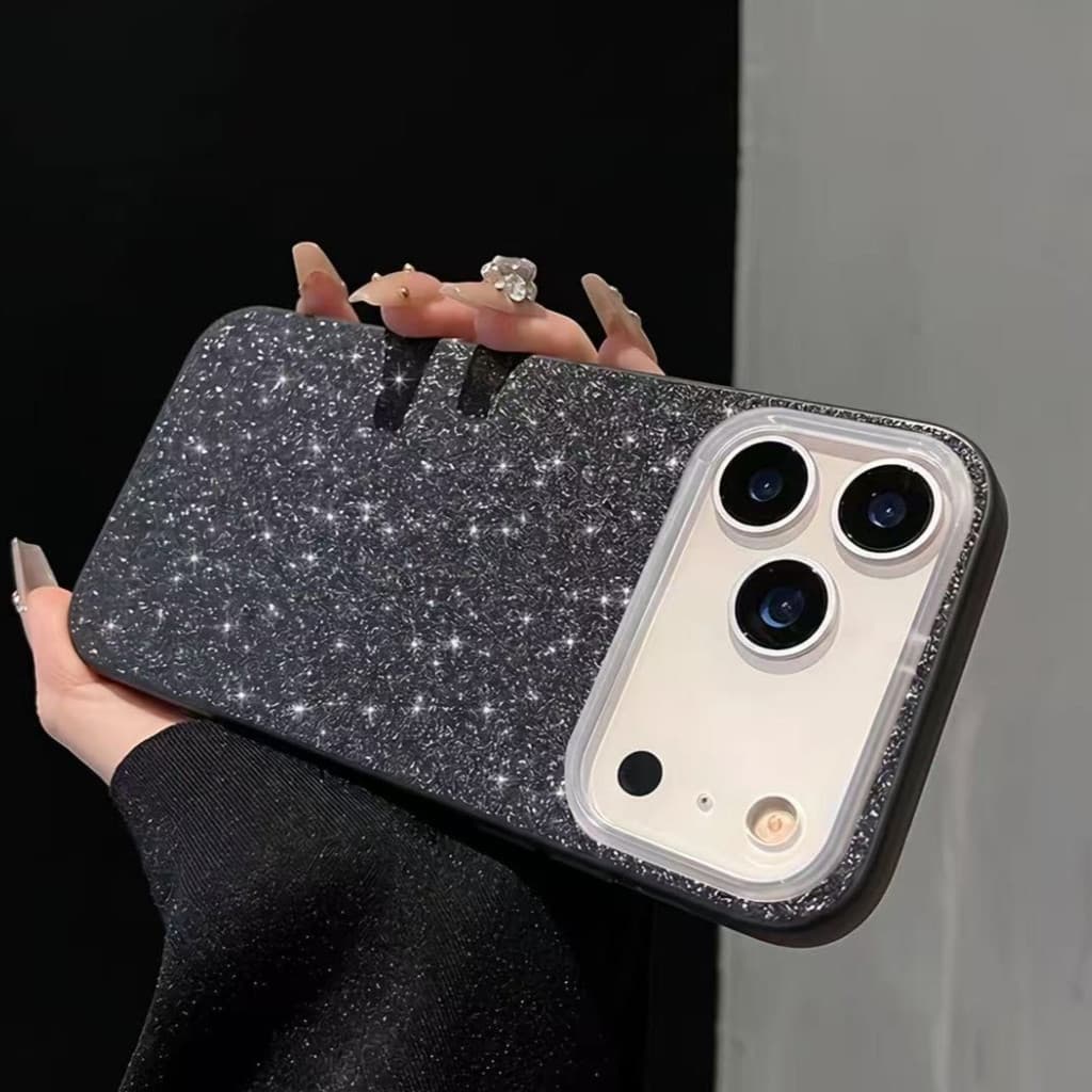Capinha para iPhone 17/16/15 Pro Max Capa de celular premium com glitter macia e antiderrapante