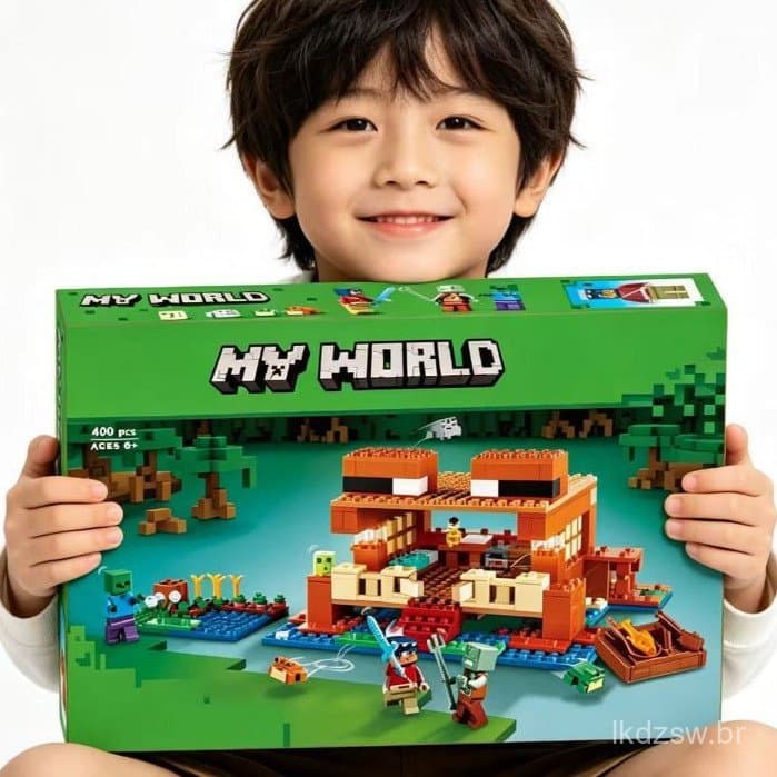 Conjunto de Blocos de Montar para Crianças, 400 Peças, Casa do Sapo, Compatível com Lego, Meninos, Meninas