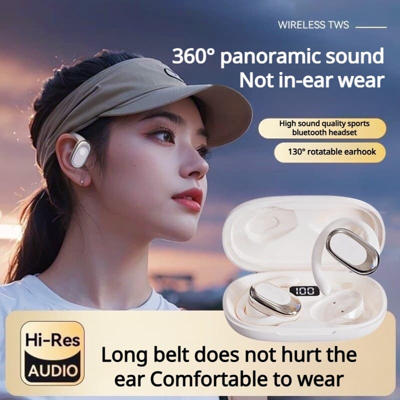 [Ideal para Esportes] [Não Entra no Ouvido] Fone Sem Fio/Bluetooth/Fone para Atividades ao Ar Livre/Fone de Ouvido Espor