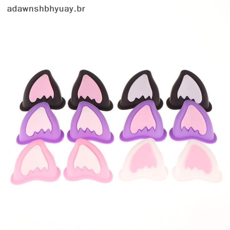 Adawnshubiuay Capacete De Motocicleta Decorações De Orelha De Gato Acessório Para Scooter Bicicleta Adesivo Moto Skate C