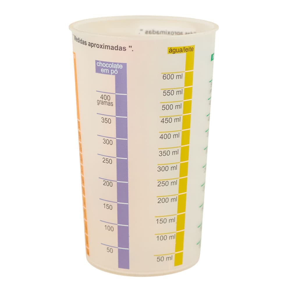 Copo Medidor São Bernardo em Plástico Transparente 600ml
