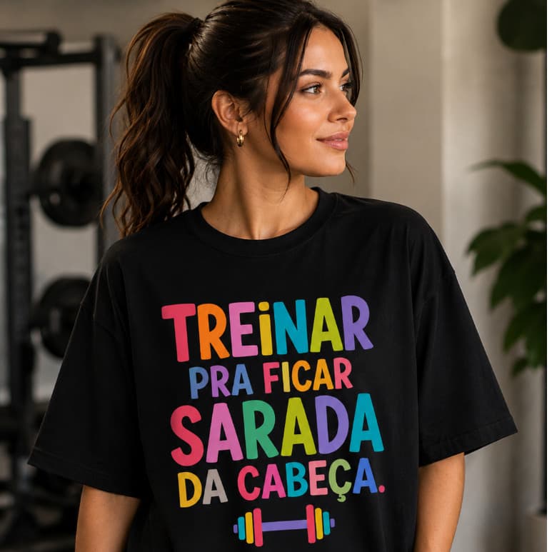 Camiseta Fitness Feminina Camisa 100% Algodão Blusa Treino Roupa  Academia Gym
