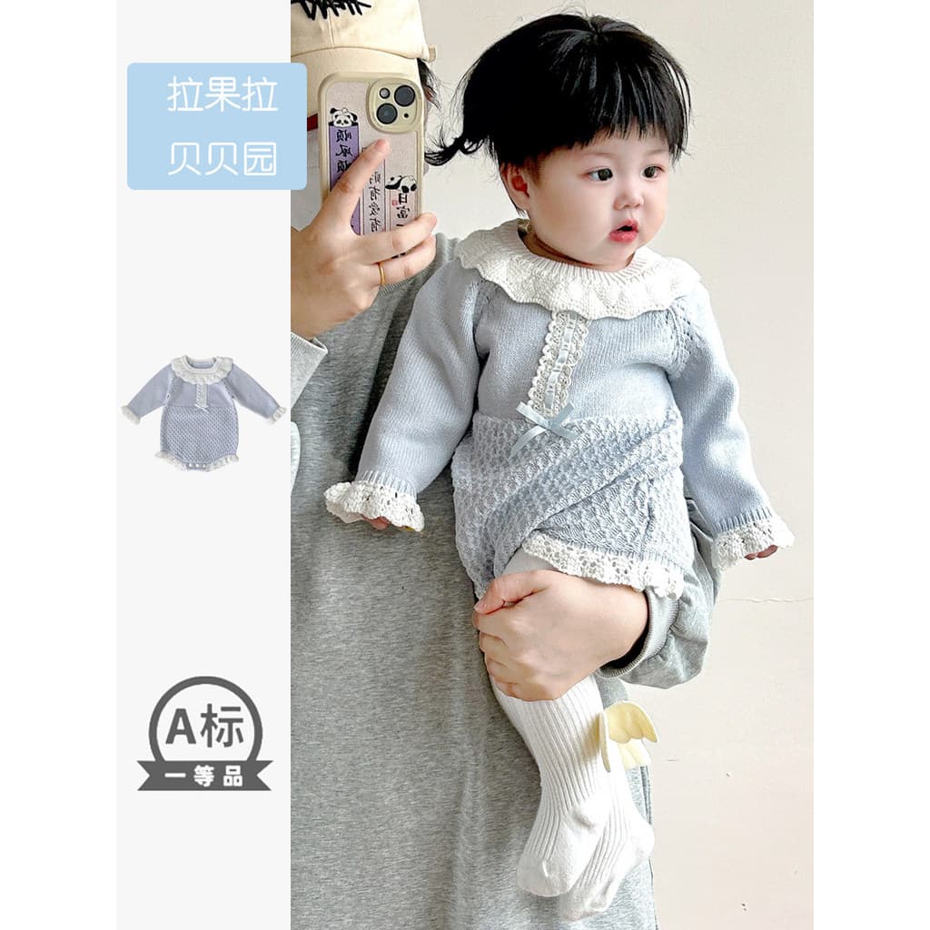Roupas de bebê roupas de outono roupas de outono bebê menina doce princesa camisola de malha roupas terno outono inverno