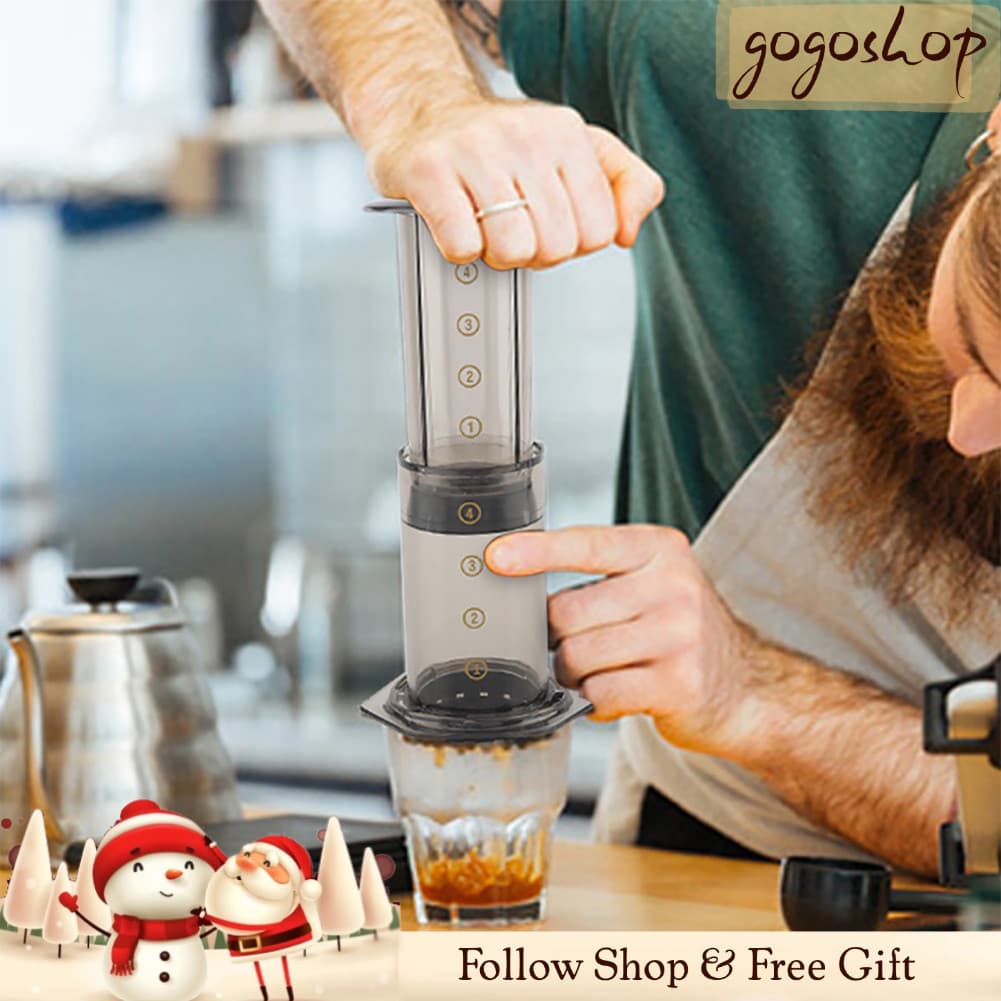 Gogoshopp-br Conjunto de cafeteira expresso kit mini moedor com papel de filtro