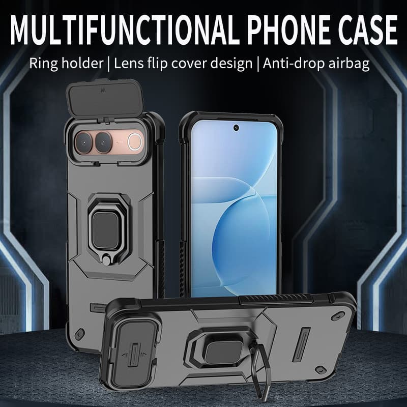Capa Deslizante Para Câmera , Vivo S2 5G , Suporte De Telefone Carro , À Prova De Choque , Dura , Armadura Traseiro , Pe