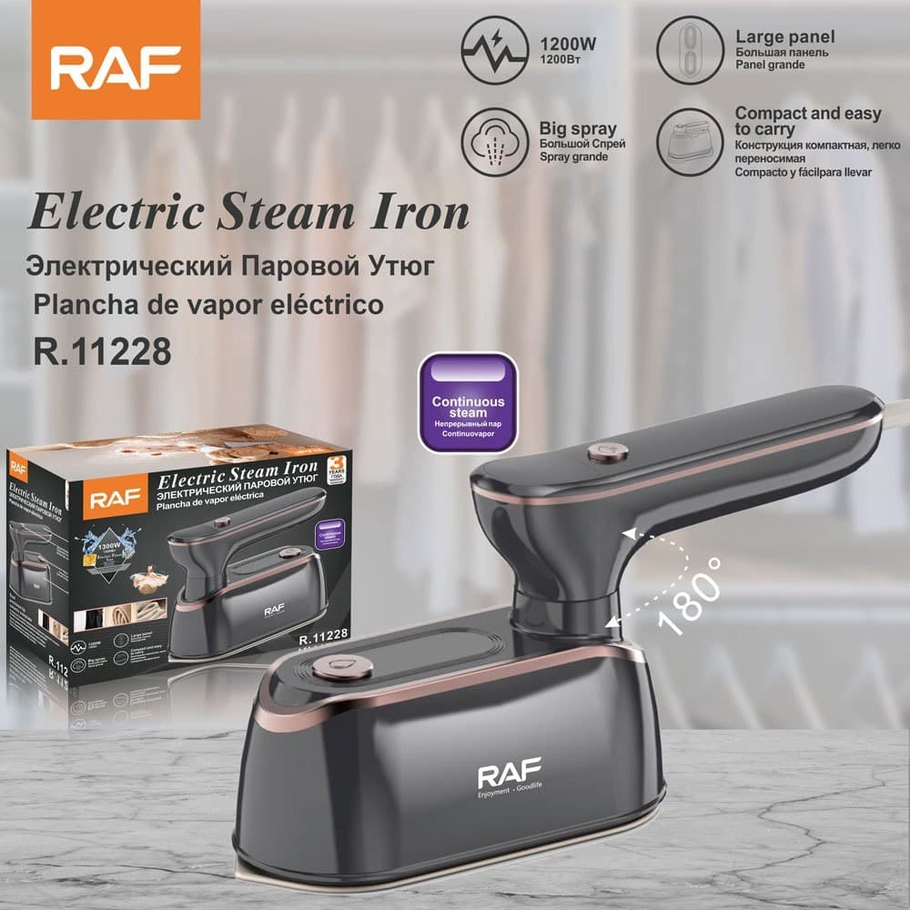 Ferro elétrico a vapor pequeno, dobrável, rotativo, de grande capacidade, para viagens em casa