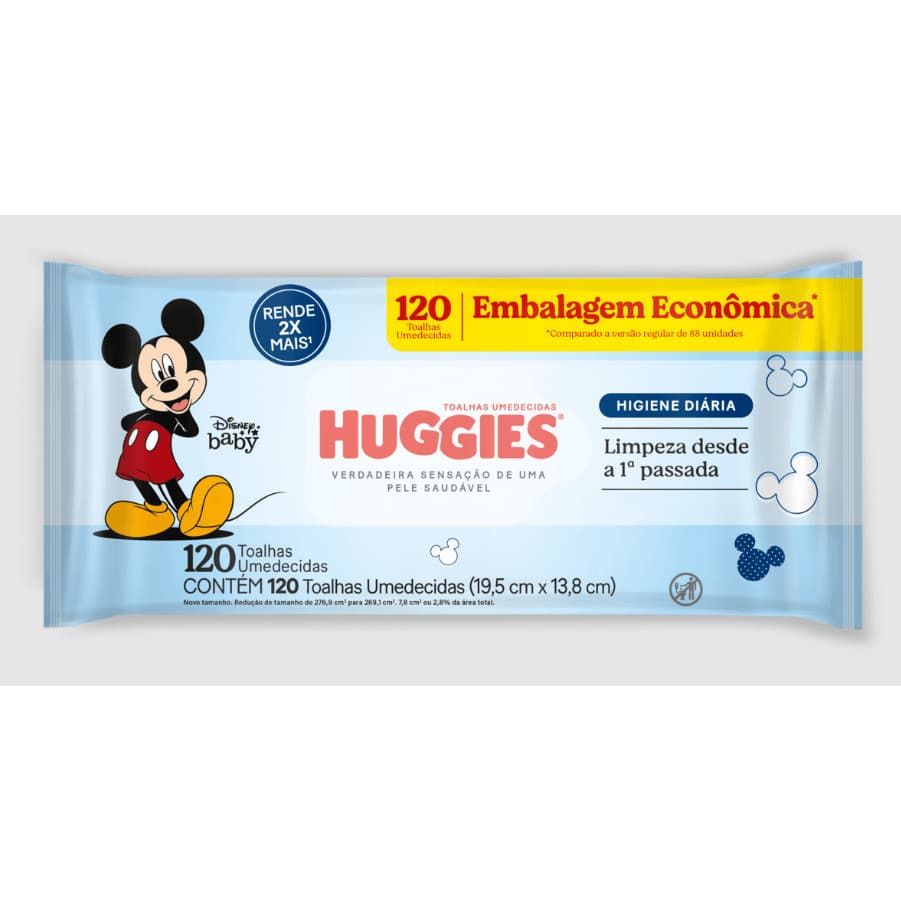 Lenço Umedecido Huggies 120 Unidades Lenços Umedecidos Huggies - 120 unidades