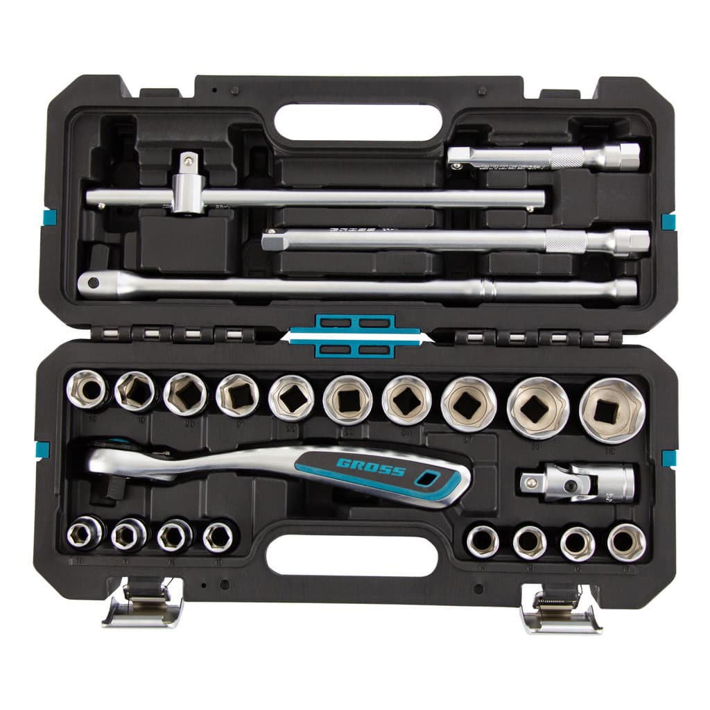 JOGO DE FERRAMENTAS 1/2 CRV CATRACA 120 DENTES 24 PCS GROSS