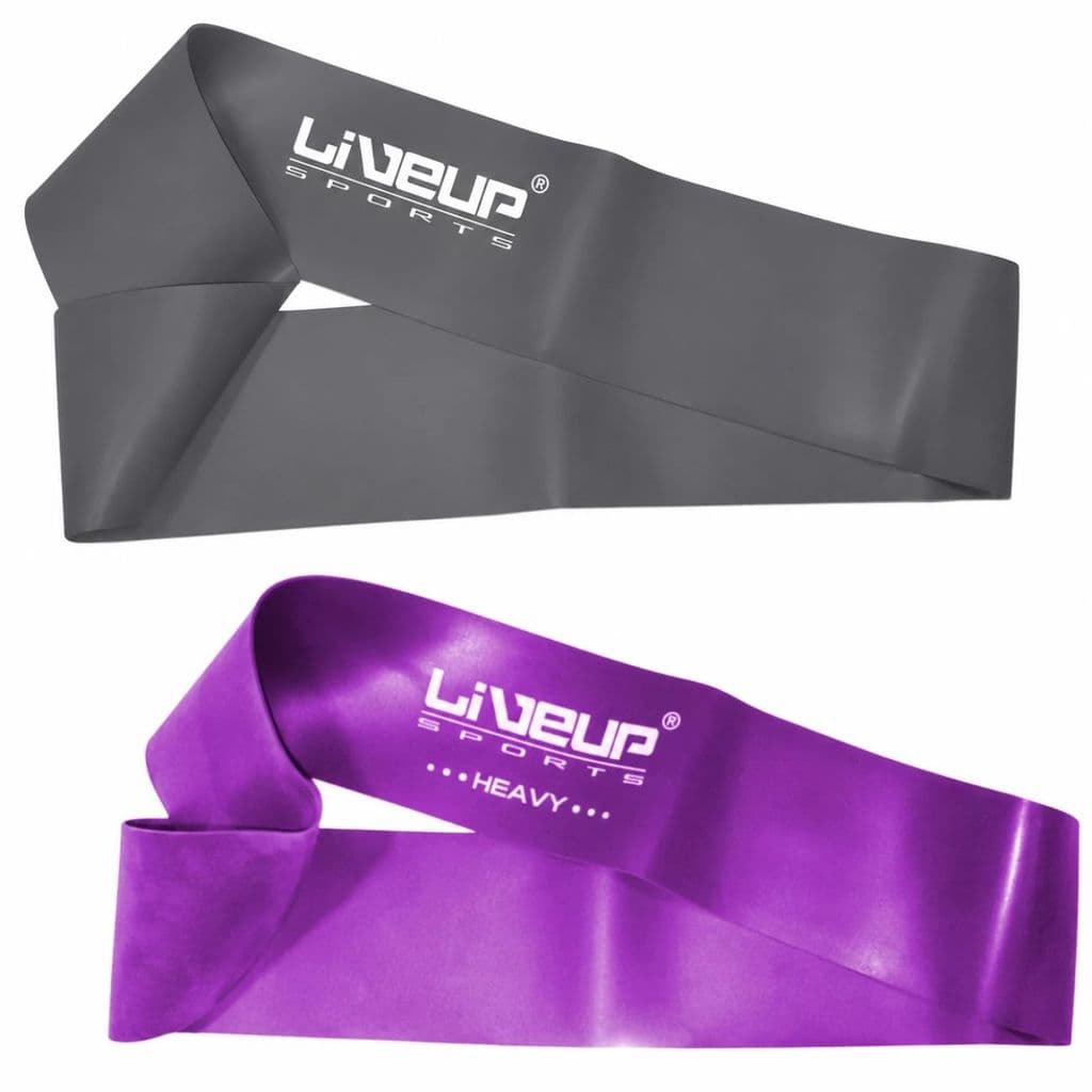 Kit 2 Mini Bands Super Forte (roxa) + Extra Forte (cinza) para Treino Exercícios em Casa