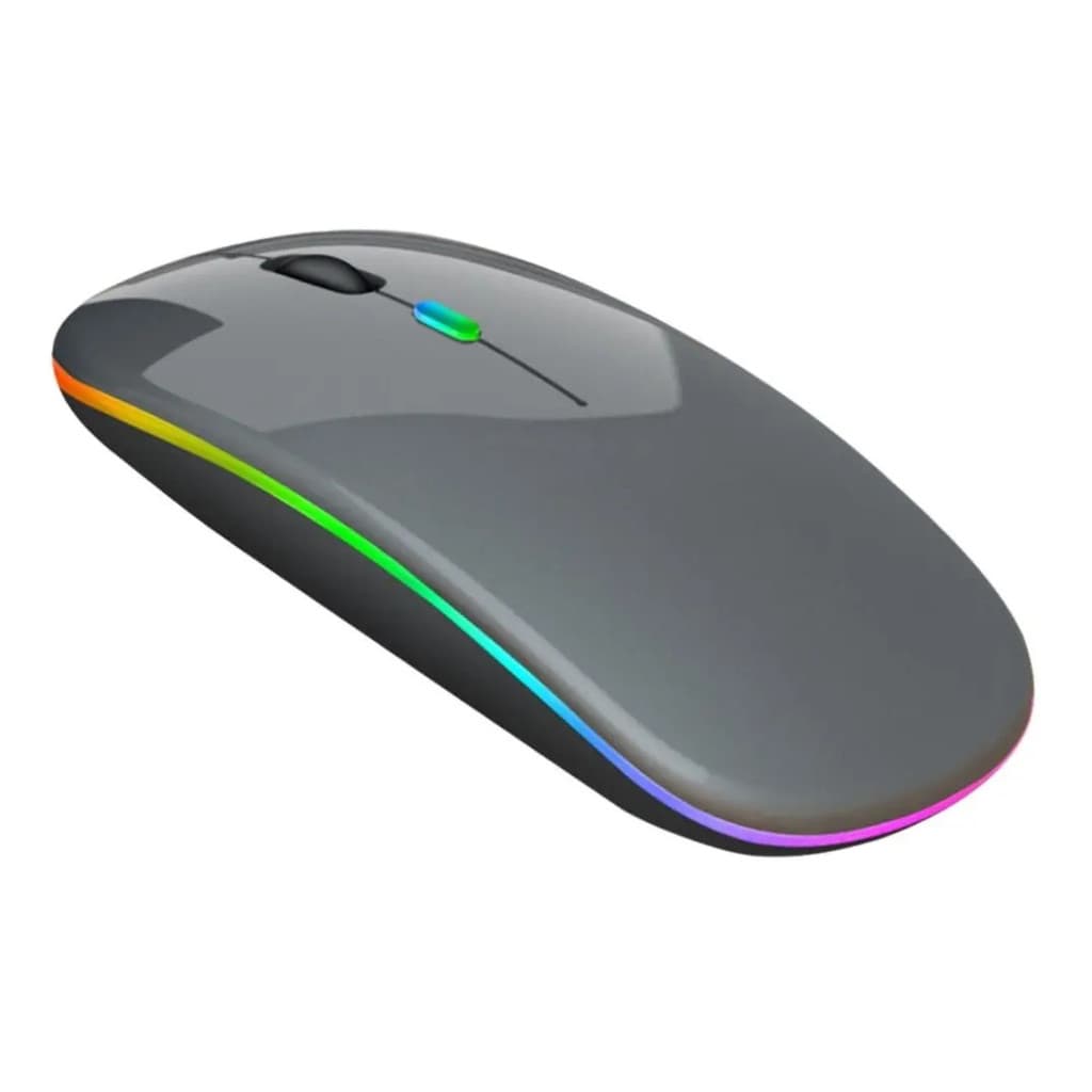 Mouse Wireless Recarregável Led Colorido Sem Fio Ergonômic