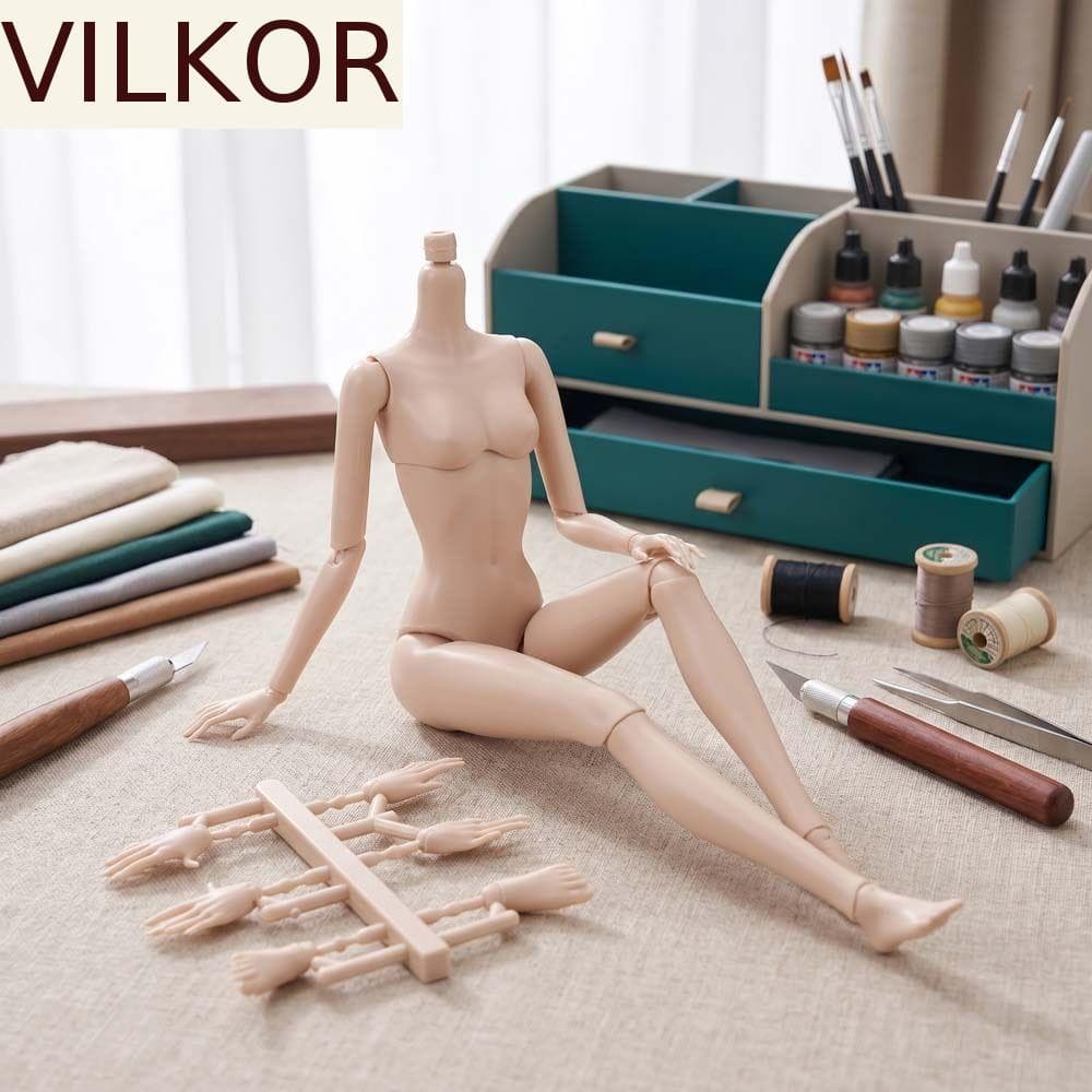 Boneca Super Modelo VILKOR , Bonecas BJD Nuas Articuladas Destacáveis De Substituição , Corpo De Figura De Ação Multifun