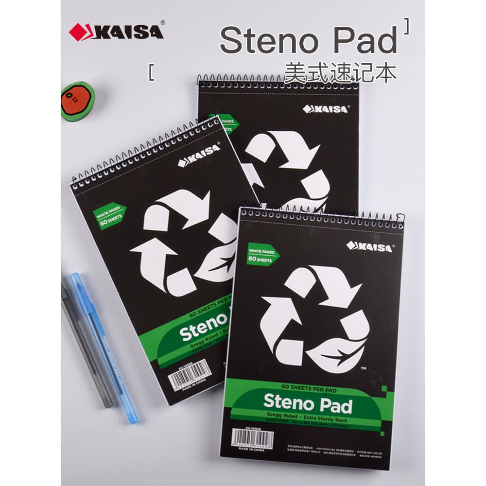 César Flip Up Shorthand Notebook StenoPad Bobina Notebook Inglês Memorizar Palavra Notebook Coluna Dividida Memória Linh