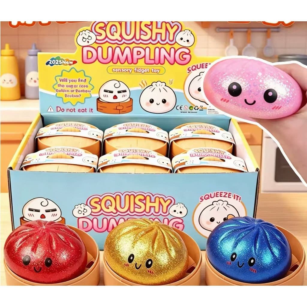 8.5cm Squishies De Bolinho Caixa De Brilho Gigante Brinquedos Sensoriais Coloridos Bola De Alívio De Estresse  Presente