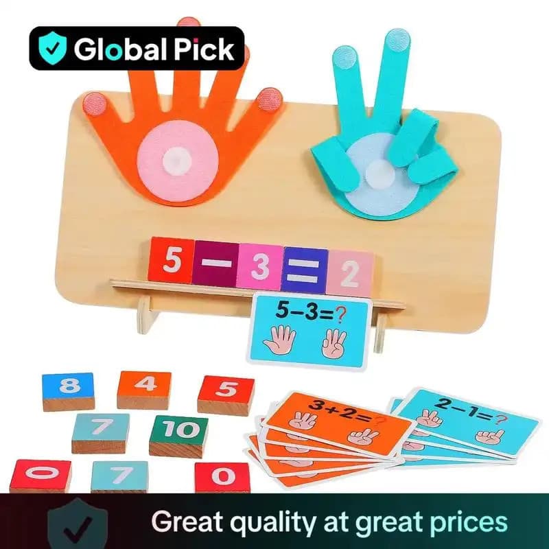 Multifuncional 	     Blocos de Contagem Coloridos, Brinquedos Educativos de Matemática, 1 Conjunto de Brinquedos de Cont