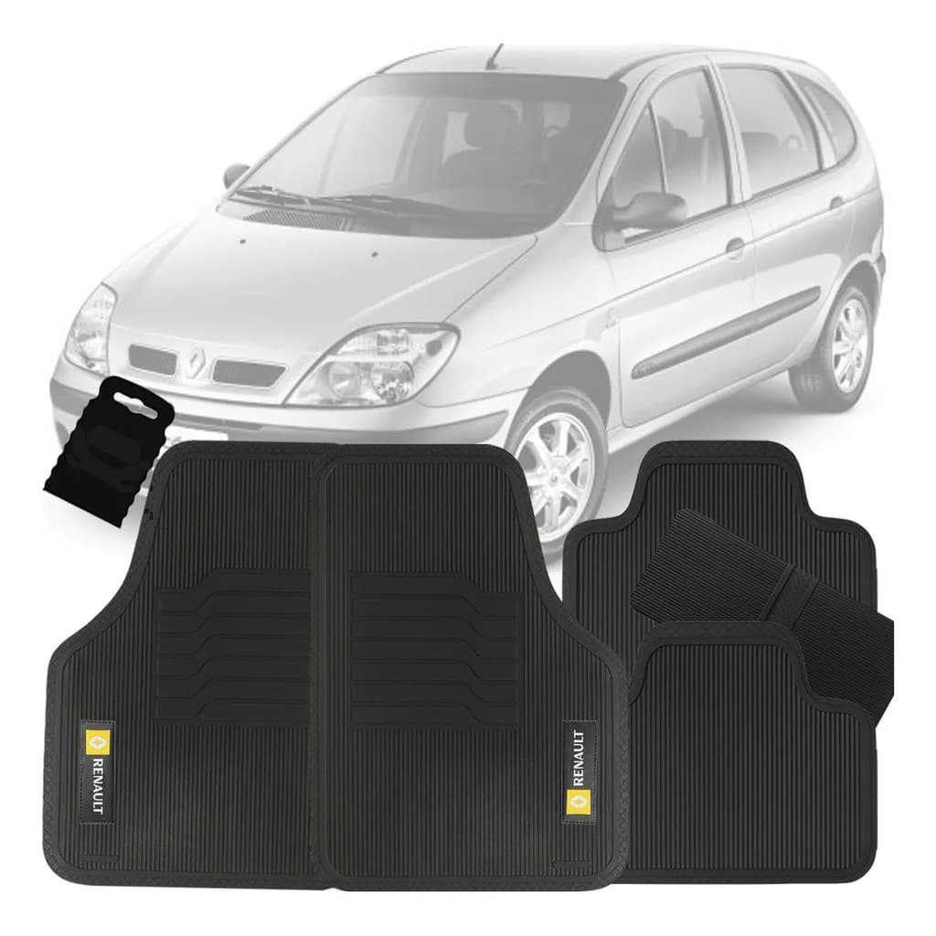 Tapete Automotivo Universal Borracha Scenic 2000 2001 2002 2003 2004 2005 2006 2007 2008 2009 2010