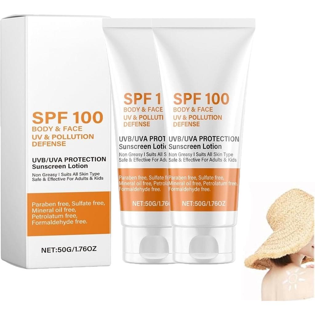 Protetor Solar SPF100, Factor100Sun, WaterproSun para Rosto e Corpo, Protetor Solar Facial SPF100, Loção Protetora Solar