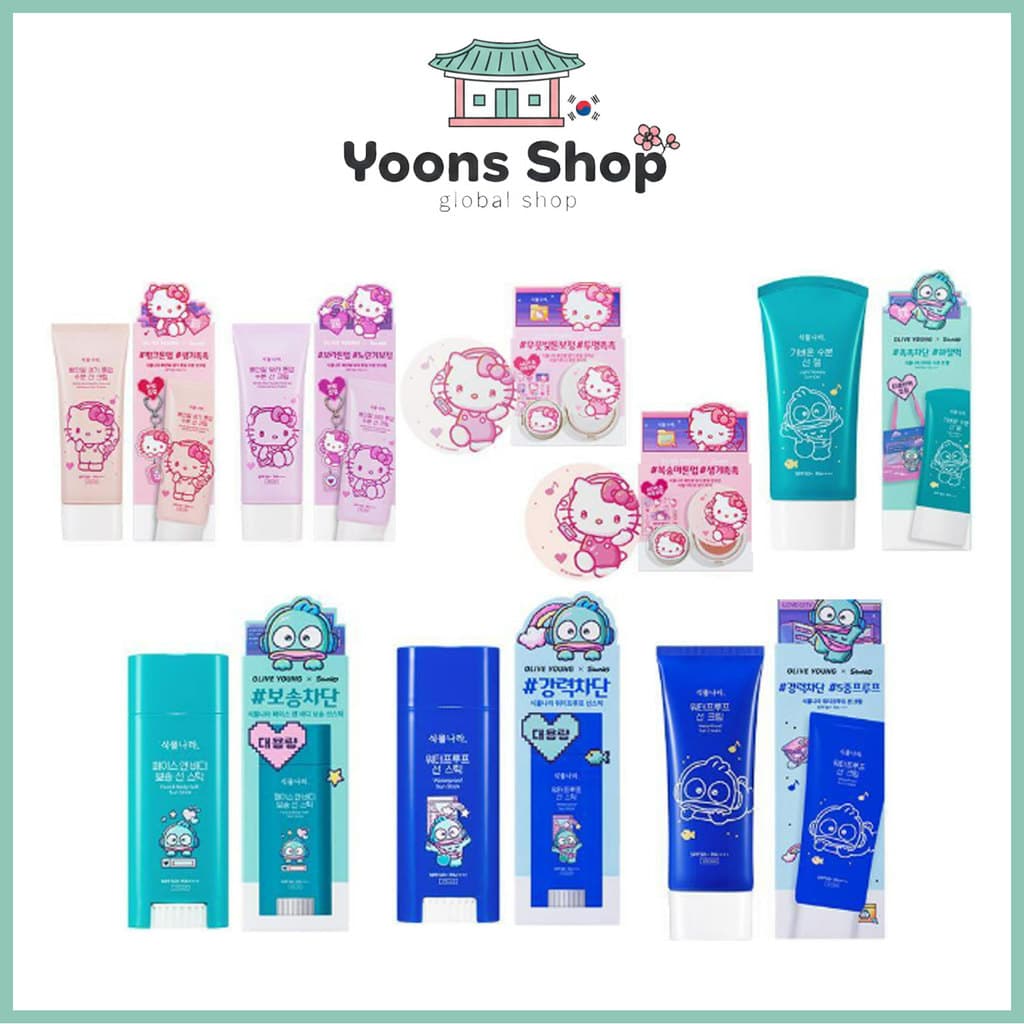 [Plant World x Sanrio Characters] Protetor solar à prova d'água / Protetor solar em bastão / Protetor solar em gel / Protetor solar em creme / Protetor solar em almofada