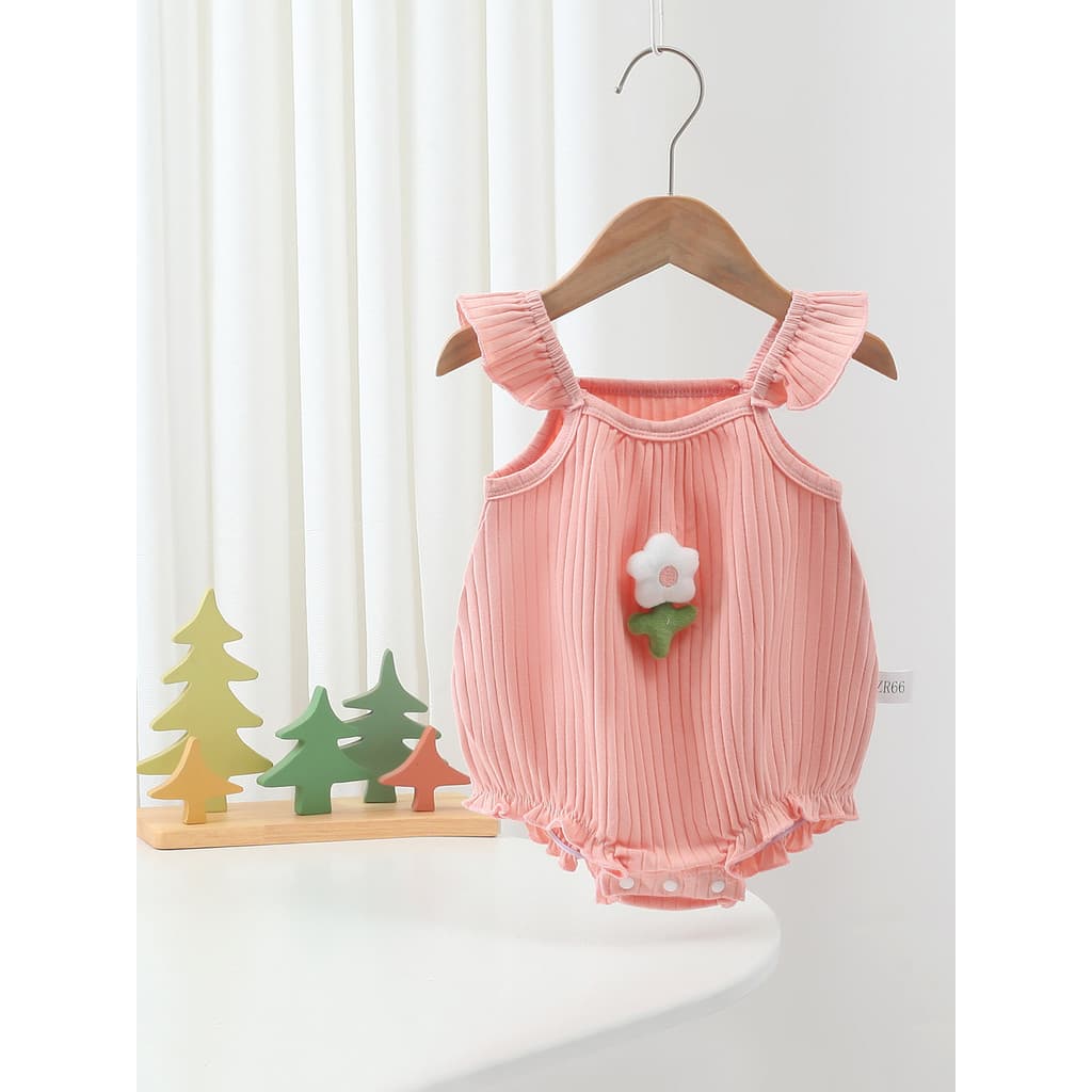 Bebê bebê roupas de verão bebê menina estilingue manga voadora roupas de bebê Super elegante 0-1 anos de idade roupas de