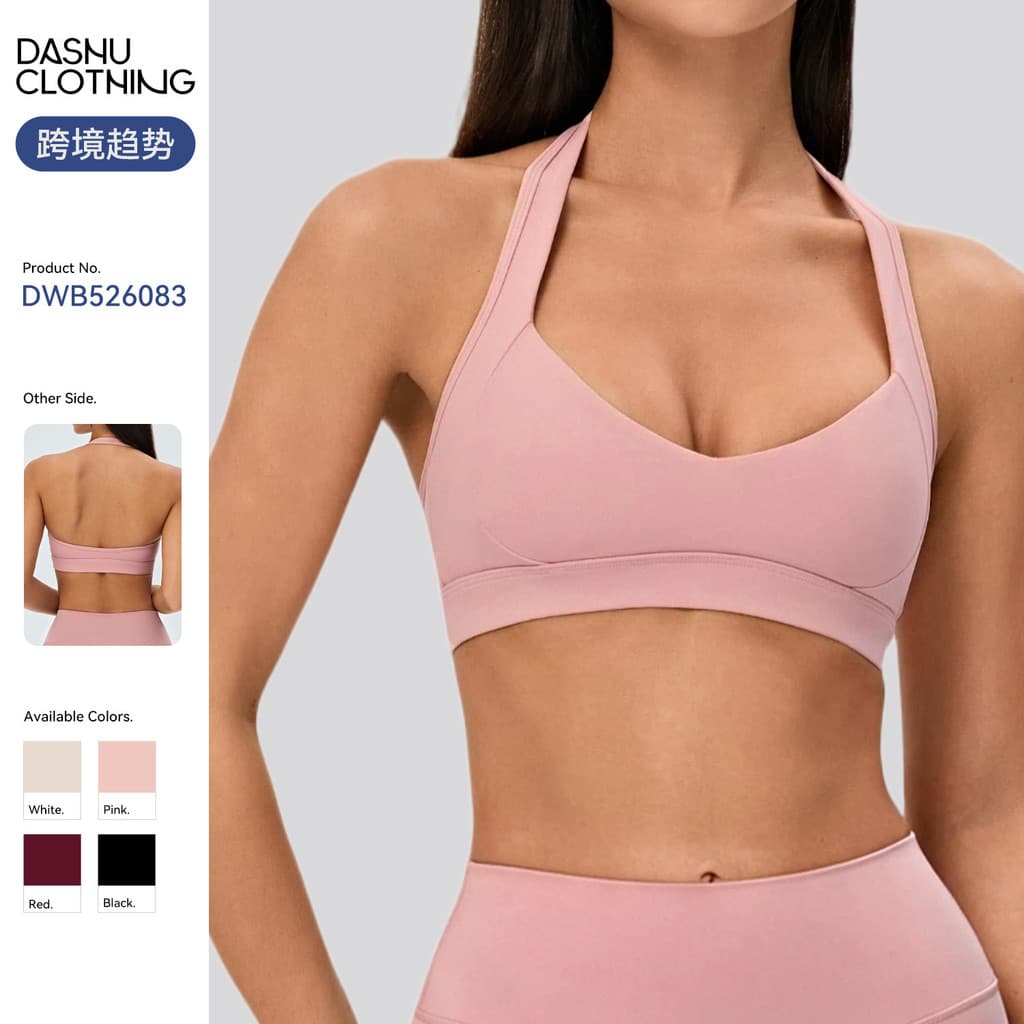 Halter Sling roupa interior esportiva feminina almofada no peito sutiã de Yoga correndo reunir roupa interior de Fitness