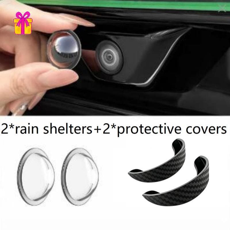 [INTH] 4 PCS Fibra De Carbono Câmera De Ré Traseira Do Carro Protetor De Chuva Antiembaçante À Prova D'água Para Conduçã