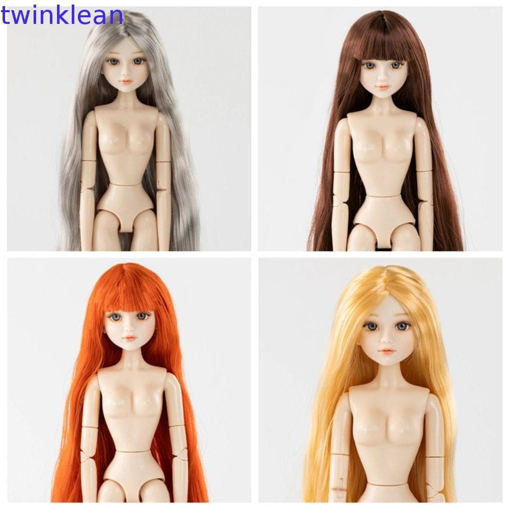 Corpo De Boneca Supermodelo , Cabelo Colorido 3D Vidro Olho Maquiagem Cabeça , Lábio Sorridente 1/6 Móvel Articulado