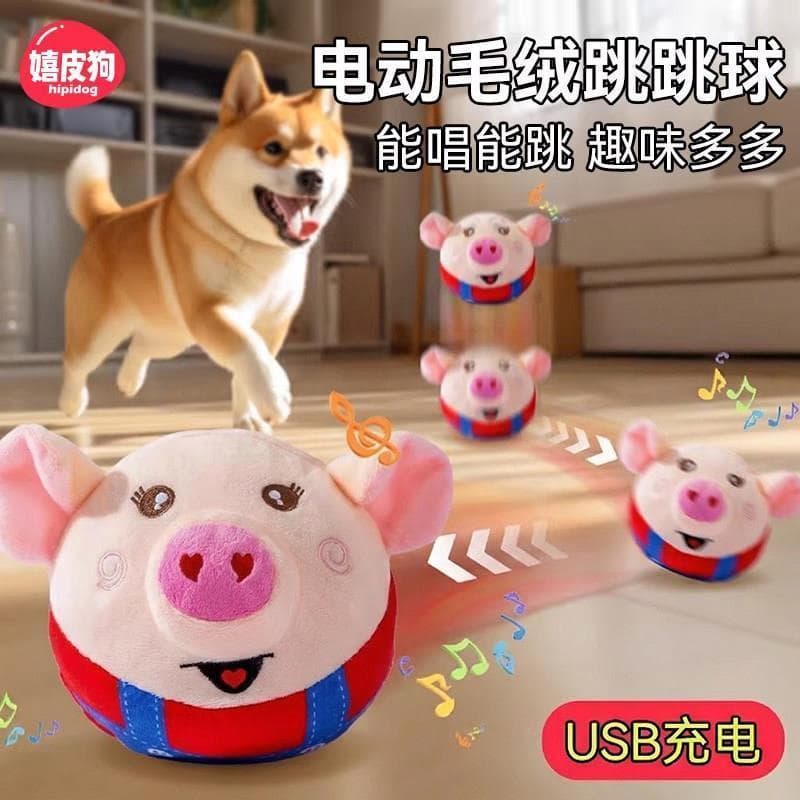 Bola de salto para cachorro, brinquedo elétrico auto-feliz resistente à mordida, filhote de cachorro, Corgi, Teddy, ferr