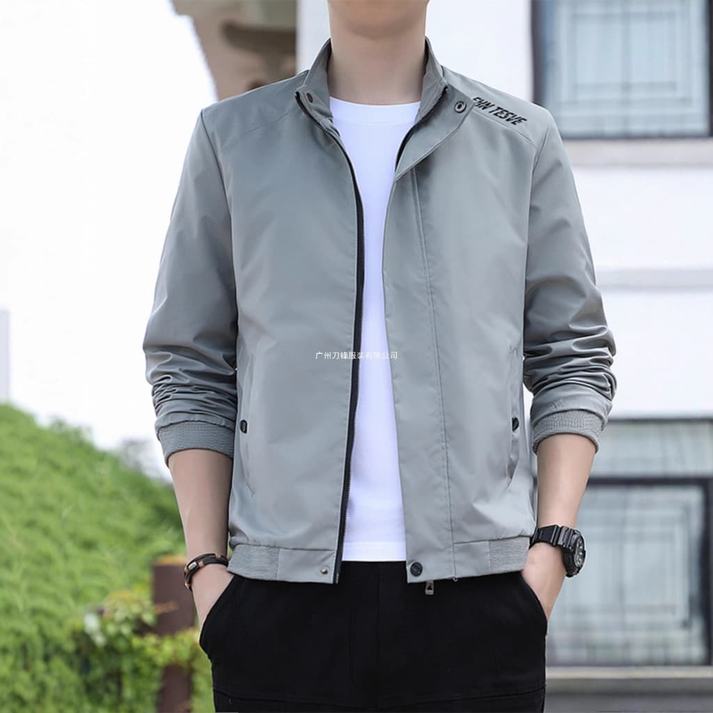 Gola masculina jaqueta fina jaqueta masculina na moda Casual 2025 outono jaqueta primavera novo estilo blusão All-Match 