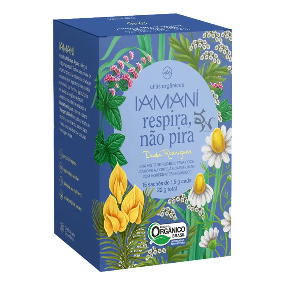 Chá Orgânico Respira Não Pira -  Iamaní 15 Sachês 22g