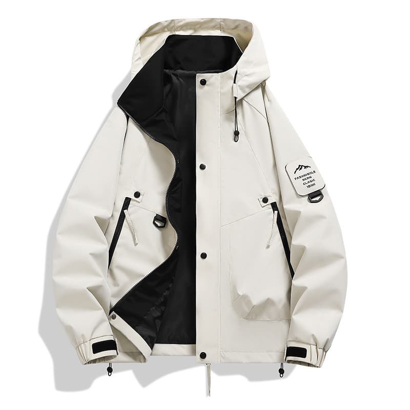 Jaqueta masculina Casual jovem com capuz, jaqueta solta para casal, Top masculino para caminhadas ao ar livre, roupas da