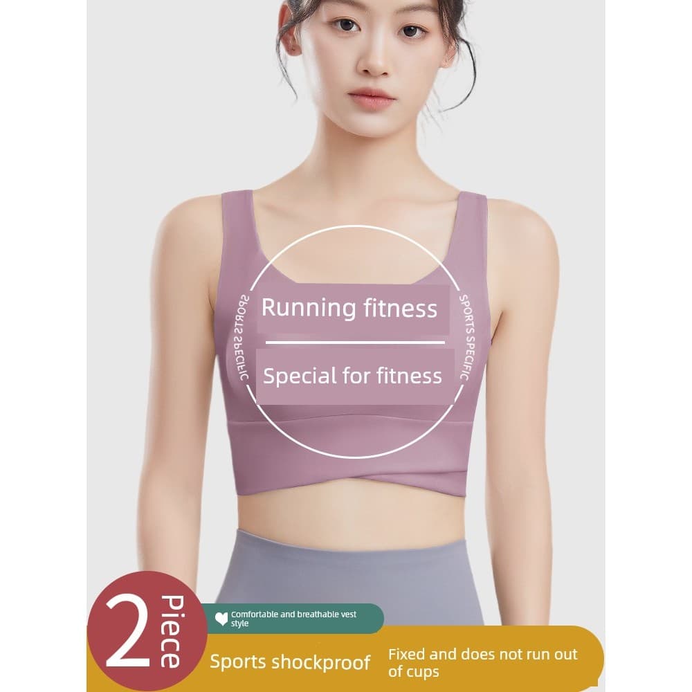 Moda athleisure Top fitness academia Top costas cruzadas Roupa interior esportiva feminina de alta intensidade Fitness c
