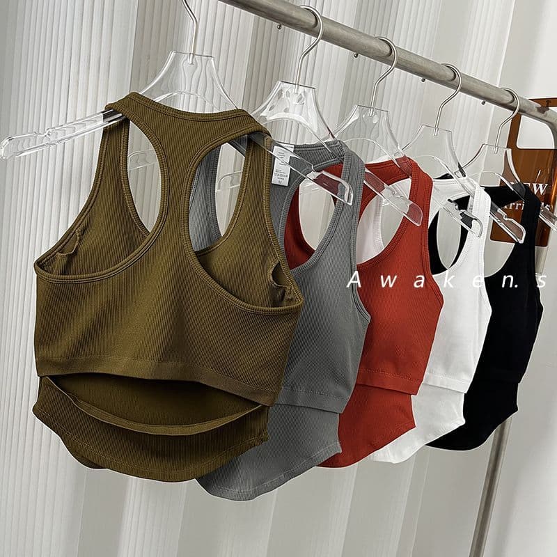 Verão com almofada no peito Yoga roupa interior feminina bonita volta sutiã esportivo Fitness camisola feminina correndo