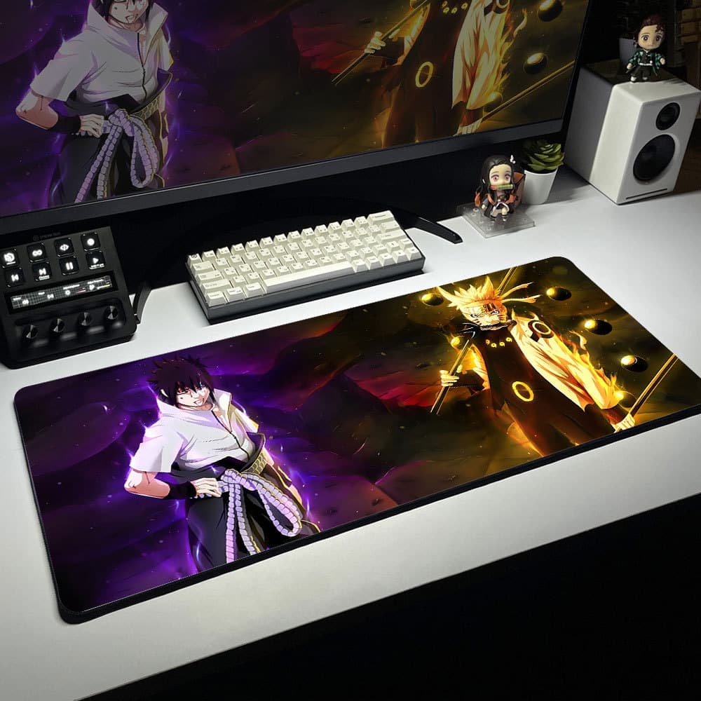 Mousepad Grande Sharingan Rasengan Base Antiderrapante Alta Precisão para Notebook e PC Gamer