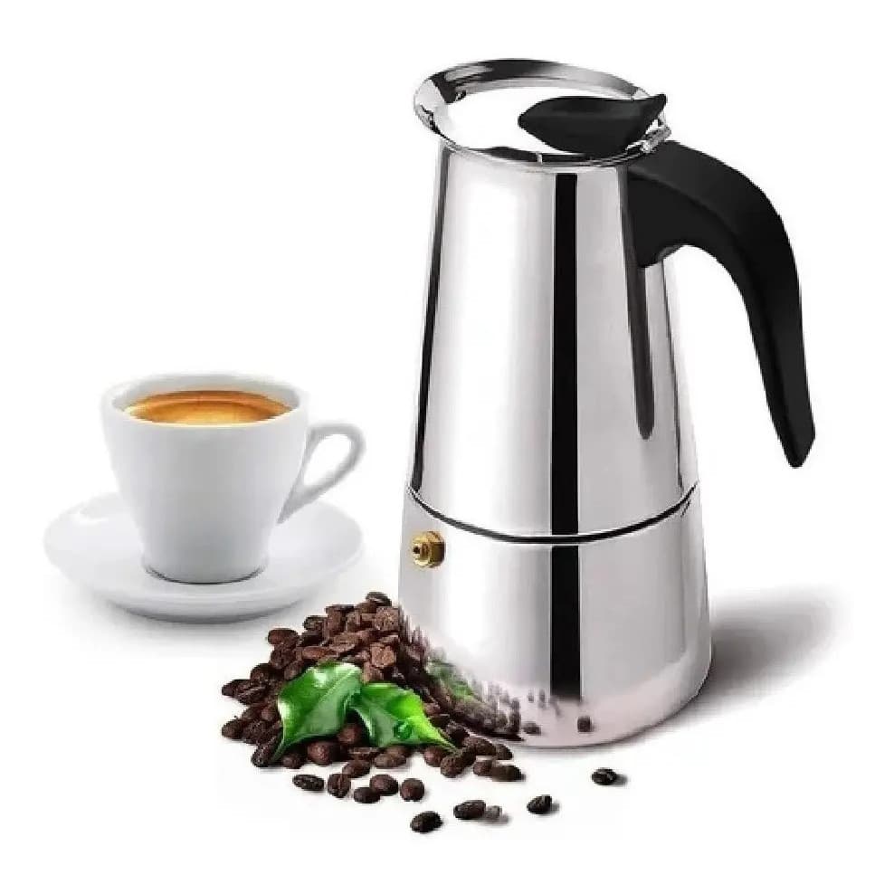 Cafeteira Expresso Italiana Inox 6 Xícaras com Filtro Permanente