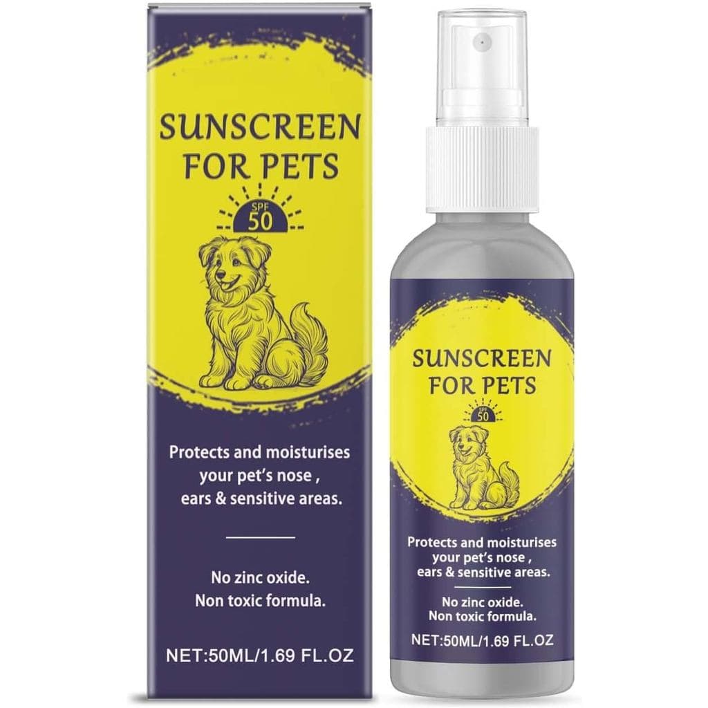 Protetor Solar, Loção Protetora Solar SPF50 em Frasco de 50ML | Protetor Solar Hidratante para Cães e Fórmula Não Tóxica
