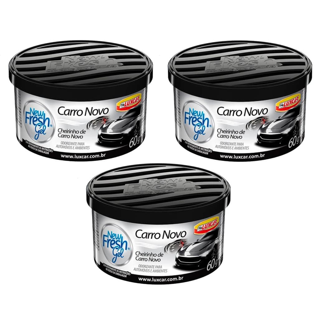 Kit 3 Odorizante Automotivo Carro Novo New Fresh Cheirinho, Original