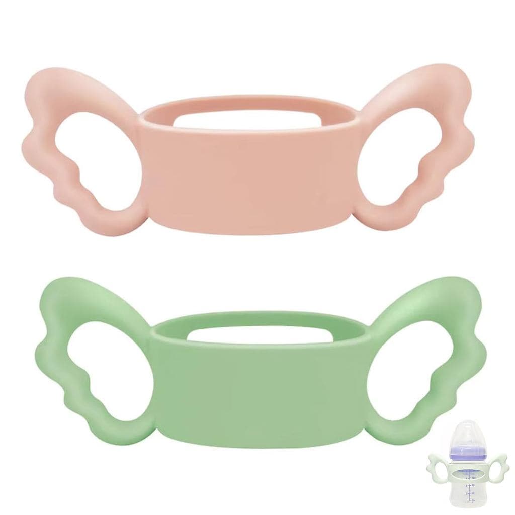 Alças de Silicone para Mamadeiras Compatíveis com Mamadeiras Lansinoh para Bebês, Pacote com 2