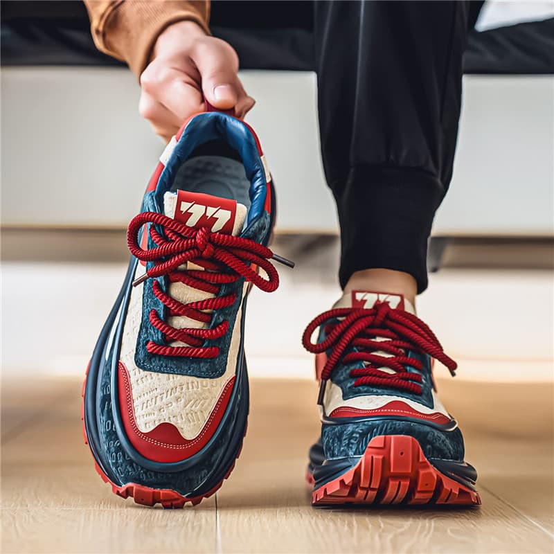 Calçados masculinos transfronteiriços, tênis esportivos casuais da moda de outono para adolescentes, tênis de couro com 