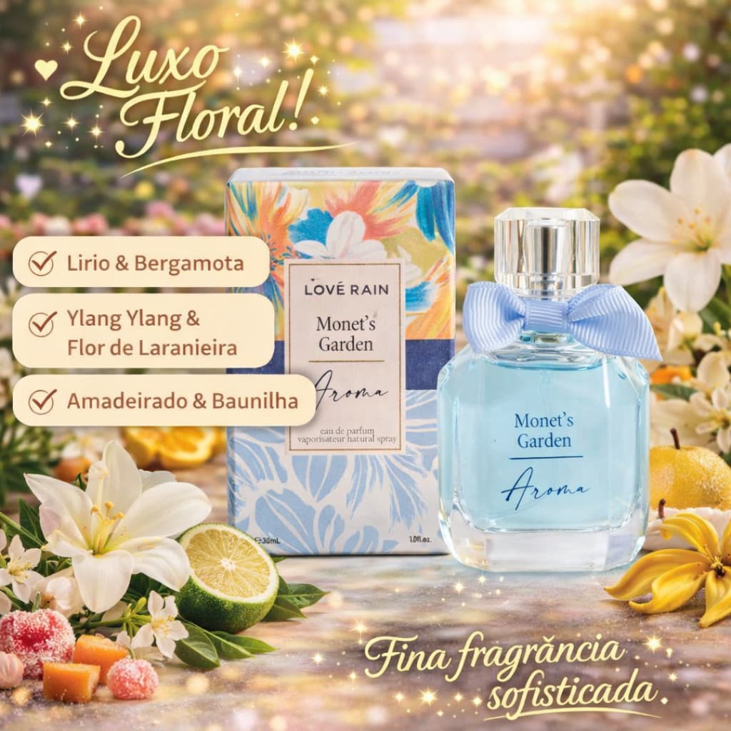 Perfume Importado Fragrância Feminina Bom E Longa Duração Alta Fixação Marcante Intenso  - Lové Rain HB5120