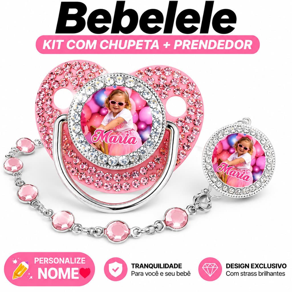 Chupeta para bebês com nome personalizado do bebê, chupeta de silicone BPA Free &4RUT