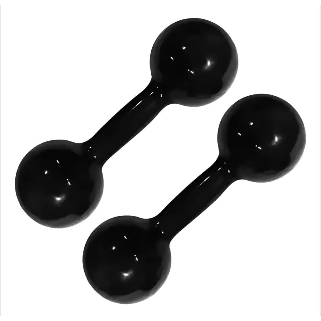 Par Halter Bola 2kg Emborrachado Treino Em Casa Academia