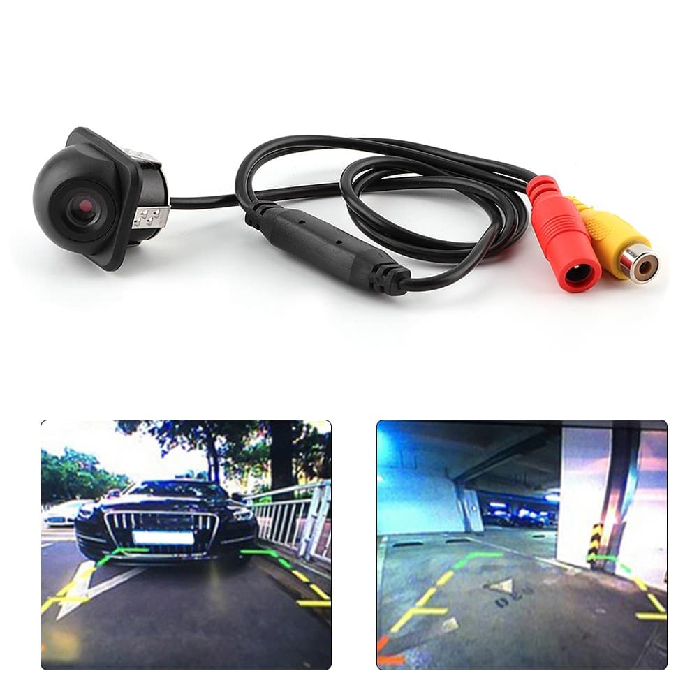 Câmera de ré universal para carro, chapéu de palha pequeno, visão traseira, zona cega, visão noturna para vários carros