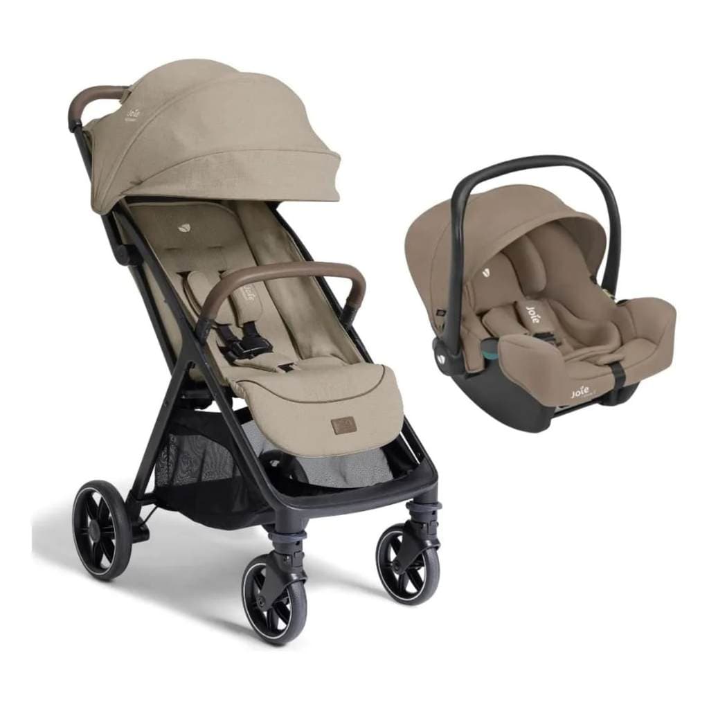 Carrinho de Bebê Parcel LX Areia Sandstone + Bebê Conforto I-Snug Marrom Cashew – Joie MB